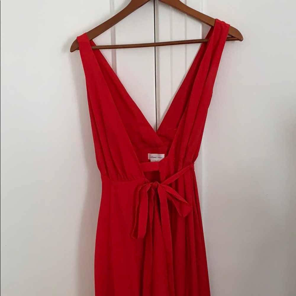 Red long gown